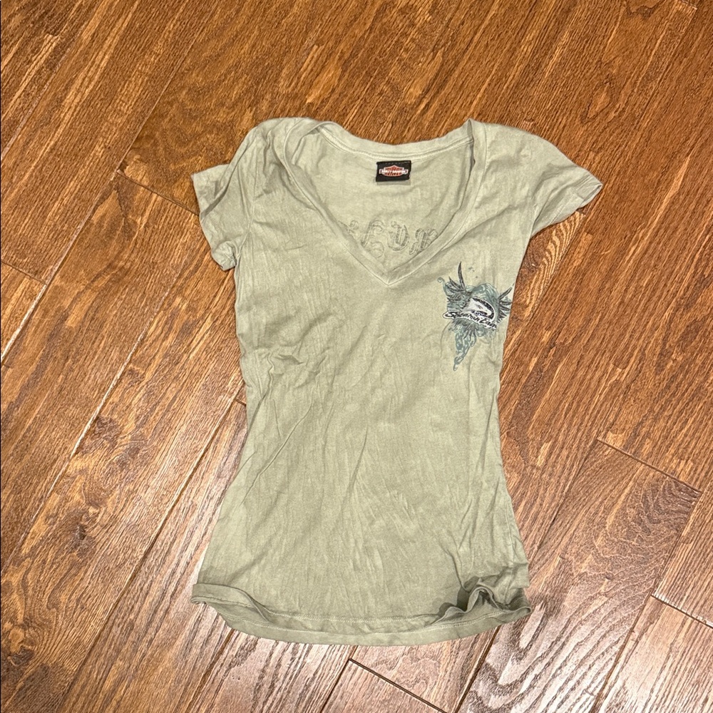 Harley-Davidson Sage Graphic V-Neck Tee